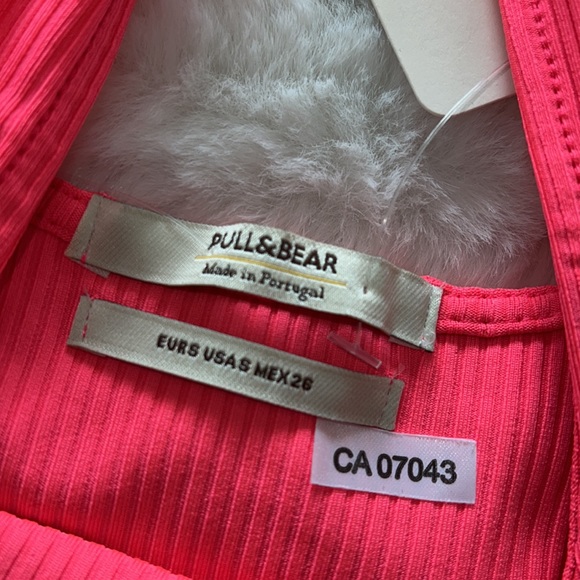 NEW Pull & Bear Ribbed Self Love Vintage Style Sporty Top Size S - Picture 6 of 9